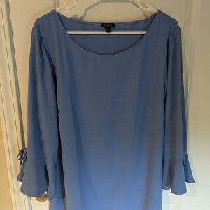 Talbots Light Blue Top with Flared Sleeves